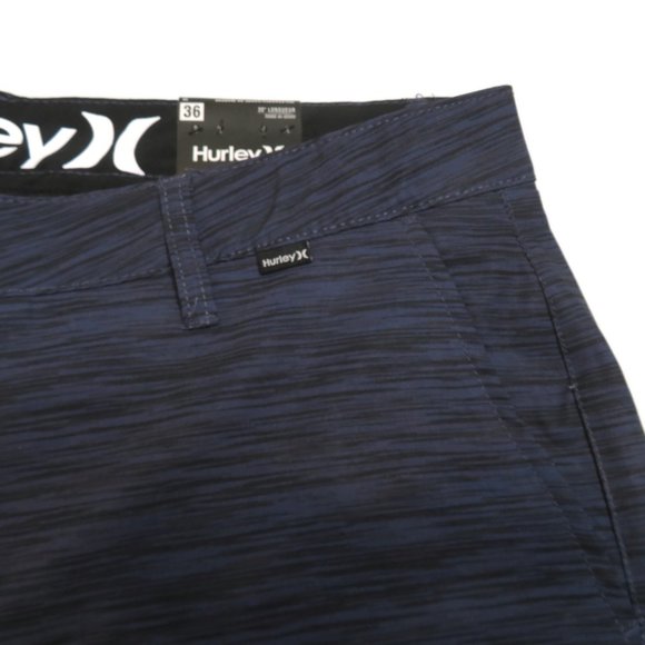 Hurley Mens Hybrid Walking Short Sz 36 Navy Blue Heather Quick Dry New $50 NWT - Picture 3 of 11